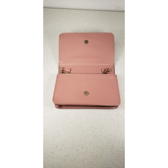 Vintage BeBe Los Angeles Aliab Fl ap Peach Crossbody Quilted Chain Stud Strap - Picture 6 of 10